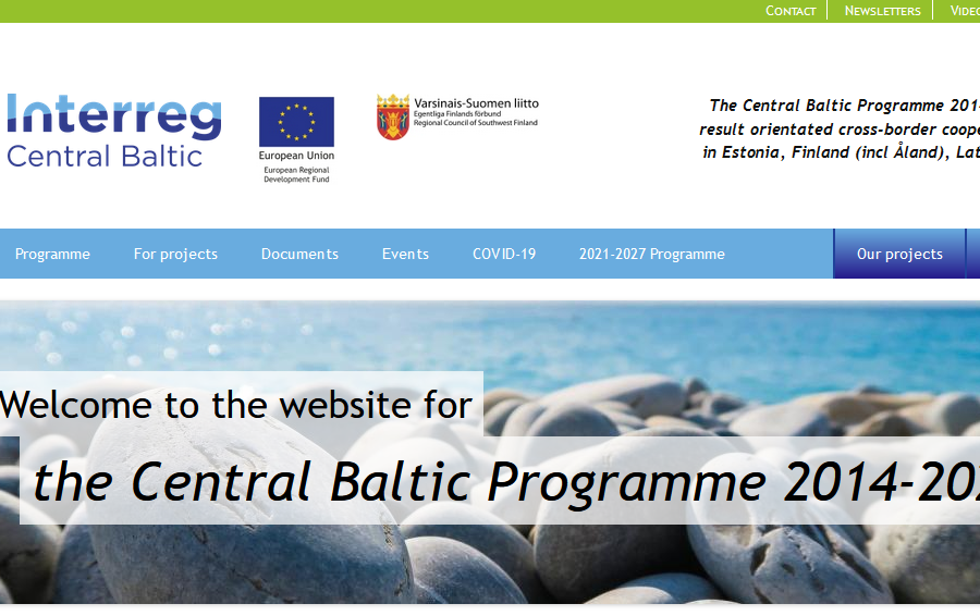 Central Baltic 2014-2020 website still available and operational