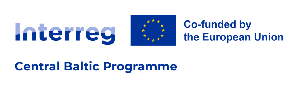 Logo of the Interreg Central Baltic Programme and EU emblem with reference text.