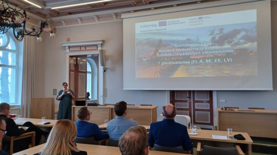 Senior Researcher Minna Keinänen-Toivola from Satakunta University of Applied Sciences gave a reprensation about the Sustainable Flow project in an event called "Hiilineutraali Horisontti". Rauma City Hall, February 2024.