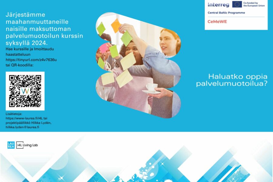 An introductory course on service design for migrant women in Finland, in Finnish