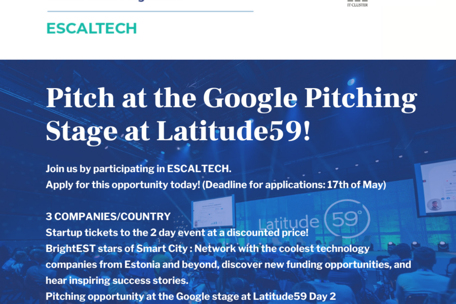 Pitch at the Google Stage at Latitude59!