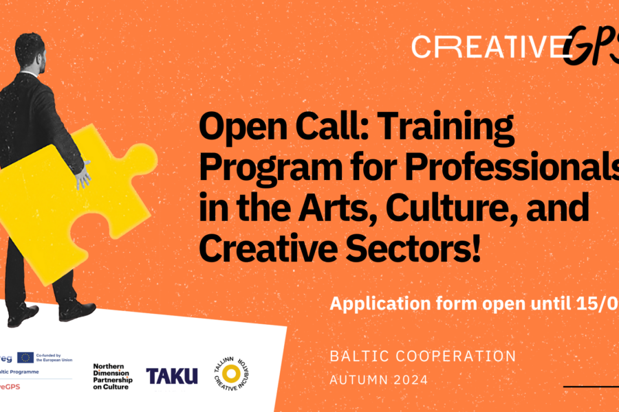 Open Call for professionals in the arts, culture and creative sectors | #CreativeGPS: Training Program for Career Management and Transnational Peer Learning