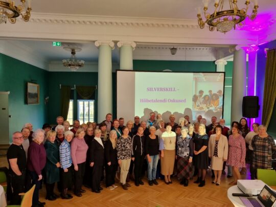 A group picture of participants in the Silverskill training program