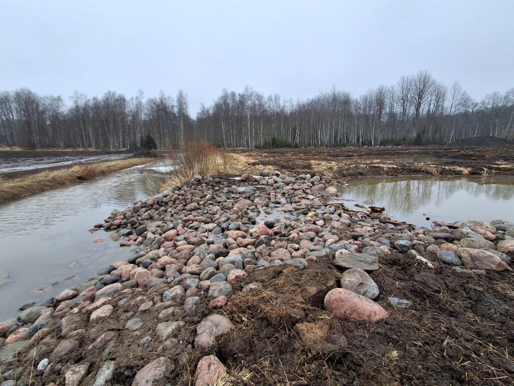 Water protection measures on a field.