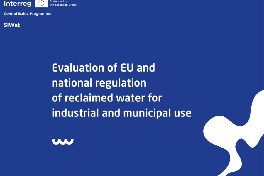 SIWat publication reviews the regulatory framework for reclaimed water use