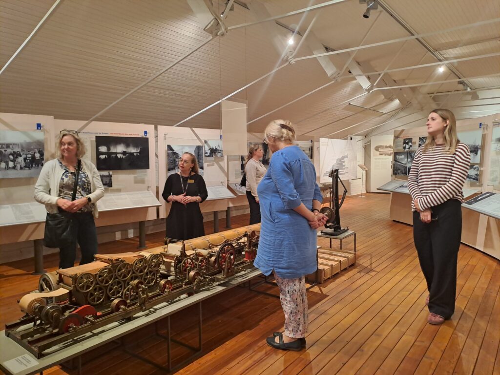 BALTGEM project partners exploring the Voyage exhibition at Ahlström Estate in Noormarkku.